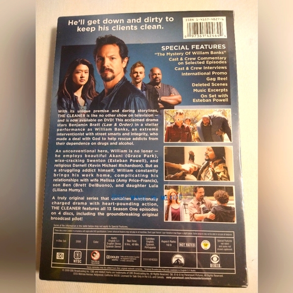 BENJAMIN BRATT 'THE CLEANER FIRST SEASON' ALL 13 EPISODES 4 DVD SET SEALED (NWT) - Picture 2 of 4